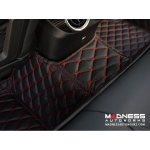 Alfa Romeo Stelvio Floor Liner Set - Black w/ Red Stitching